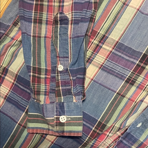 Polo by Ralph Lauren Blue, Green and Red Plaid Button-Down Shirt - Picture 7 of 10